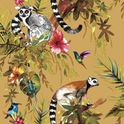 DUTCH WALLCOVERINGS Wallpaper Lemur Ochre Wall Covering Wallpaper Panel Sheet
