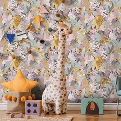 Holden Decor Animal Kingdom Pink Wallpaper 13070