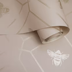 Holden Decor Honeycomb Bee Pink Wallpaper 13083