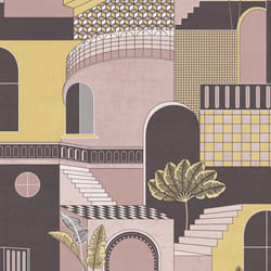 Holden Decor Medina Pink Yellow Wallpaper 13102