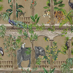 Holden Decor Outside In Animal Arches Gold Wallpaper 13110