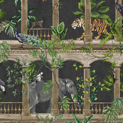 Holden Decor Outside In Animal Arches Black Wallpaper 13111