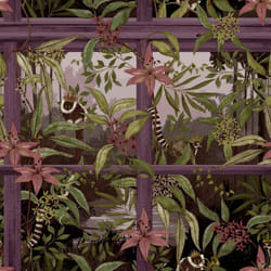 Holden Decor Outside In Tropical Window Plum Wallpaper 13141
