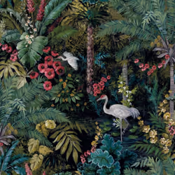 Holden Decor Outside In Jungle Paradise Black Wallpaper 13181