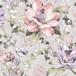 Floral Fairies Wallpaper Grey Holden 13212