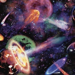 Holden Nebula Multicoloured Cosmic Space Planets Children's Bedroom Wallpaper