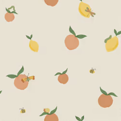 Holden Tutti Fruity Cream Orange Fruit Kids Bedroom Children's Wallpaper