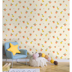 Holden Tutti Fruity Cream Orange Fruit Kids Bedroom Children's Wallpaper