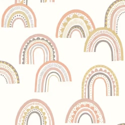 Boho Rainbow Wallpaper Blush / Orange Holden 13280