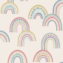 Boho Rainbow Wallpaper Pink / Duck Egg Holden 13281