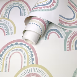 Boho Rainbow Wallpaper Pink / Duck Egg Holden 13281