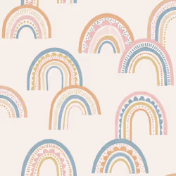 Boho Rainbow Wallpaper Orange / Blue Holden 13282
