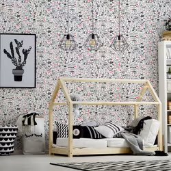 Holden Decor Doodle White Neon Pink Wallpaper 13340