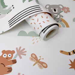 Abstract Animals Wallpaper Sage / Beige Holden 13351