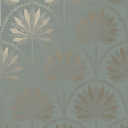 Holden Decor Metallic Palm Tree Dusky Blue Wallpaper 13417