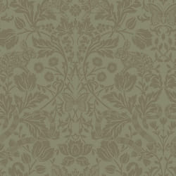 Holden Decor Metallic Mirrored Floral Green Wallpaper 13421