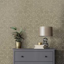 Holden Decor Metallic Mirrored Floral Green Wallpaper 13421