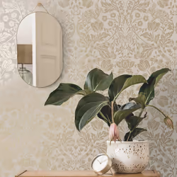 Holden Decor Metallic Mirrored Floral Neutral Wallpaper 13422