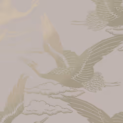 Holden Decor Metallic Cranes Blush Pink Wallpaper 13430