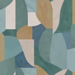 Holden Decor Curved Geo Teal Wallpaper 13471
