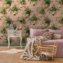 Holden Decor Floral Vase Soft Pink Wallpaper Flowers Garden Nature Modern