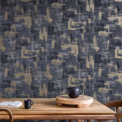 Holden Decor Abstract Geo Navy Wallpaper 13560