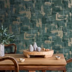 Holden Decor Abstract Geo Green Wallpaper 13561