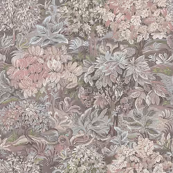 Enchanted Forest Wallpaper Lilac Floral Leaves Botanical Feature Wall
