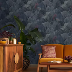 Holden Decor Tree Tapestry Navy Berry Wallpaper 13691