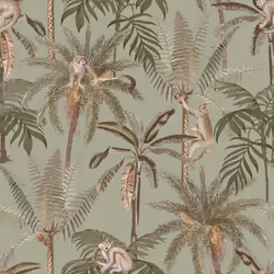Holden Decor Monkey Oasis Sage Wallpaper 13701