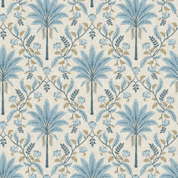 Holden Decor Palm Trellis Blue Wallpaper Tropical Leaves Stylish Feature Wall