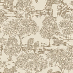 Holden Decor Zoo Lake Neutral Wallpaper Animal Print Trees Stylish Feature Wall
