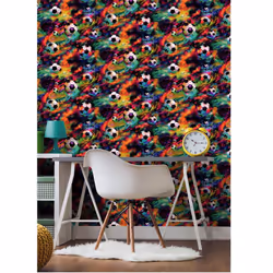 Holden Football Galaxy Soccer Ball Childrens Nursery Bedroom Wallpaper