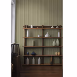 Holden Wooden Bevel Slat Wood Panel Wallpaper - Sage Green 13830