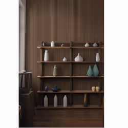 Holden Wooden Bevel Slat Wood Panel Wallpaper - Natural Brown 13831