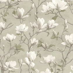 Holden Decor Petalina Sage Wallpaper Floral Luxury Textured Italian Vinyl
