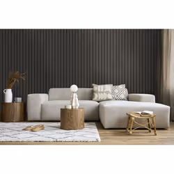 Holden Wooden Slat Panelling Wallpaper Charcoal 50430