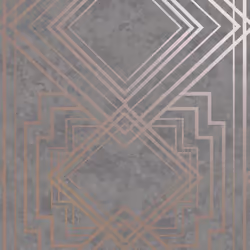 Holden Decor Obsidian Delano Grey Rose Gold Wallpaper 75941