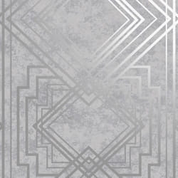 Holden Decor Obsidian Delano Grey Silver Wallpaper 75943