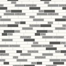 Holden Decor Oblong Granite Black Silver Wallpaper 89191