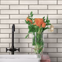 Holden Decor Tiling on a Roll Celadon Gloss Tile Dove Wallpaper 89389