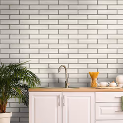 Holden Decor Tiling on a Roll Celadon Gloss Tile Dove Wallpaper 89389
