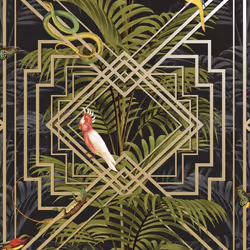 Holden Decor Glasshouse Congo Black Wallpaper 90202