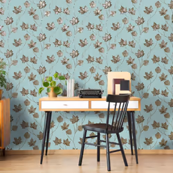 Elements Maple Wallpaper Teal Holden 90400