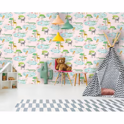 Holden Decor Over the Rainbow Crocodile Lake Pink Wallpaper 90931