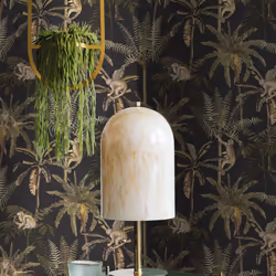 Holden Ateles Monkey Jungle Palms Botanical Wallpaper Feature Wall Smooth Finish