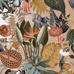 Holden Decor Wonderland Gold Wallpaper 91191