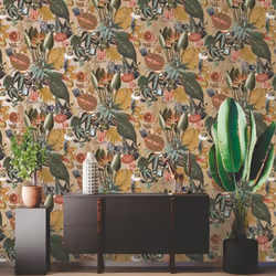 Holden Decor Wonderland Gold Wallpaper 91191