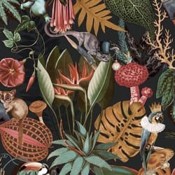 Holden Decor Wonderland Charcoal Wallpaper 91193