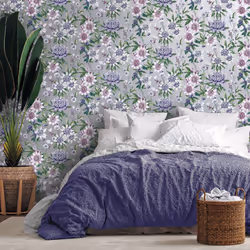 Amazonia Passiflora Silver Wallpaper Holden 91323